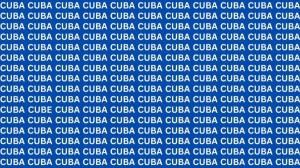 Optical Illusion: If you have Eagle Eyes Find the Word CUBE among CUBA in 15 seconds?