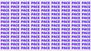 Optical Illusion: If you have Eagle Eyes find the Word Face among Pace in 15 Secs