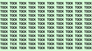 Optical Illusion: If you have Hawk Eyes find the Word Tick among Tock in 20 Secs