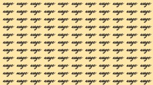 Optical Illusion: If you have Sharp Eyes find the Word Mage among Wage in 20 Secs