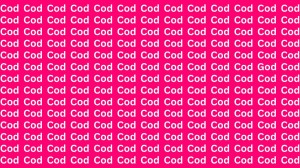 Observation Skills Test: If you have Sharp Eyes Find the word God among Cod in 15 Secs