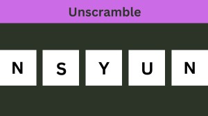 Unscramble NSYUN Jumble Word Today