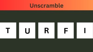 Unscramble TURFI Jumble Word Today