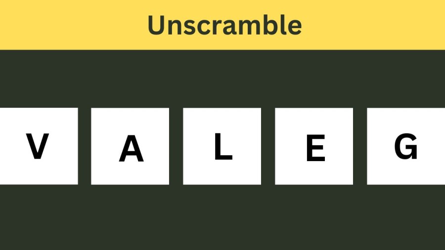 Unscramble VALEG Jumble Word Today