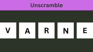 Unscramble VARNE Jumble Word Today