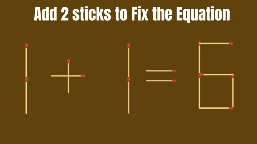 Brain Teaser: Add 2 Matchsticks to make the Equation Right | Simple Matchstick Puzzle