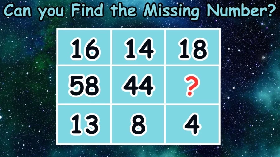 Brain Teaser: Can you Find the Missing Number? Hard Puzzle