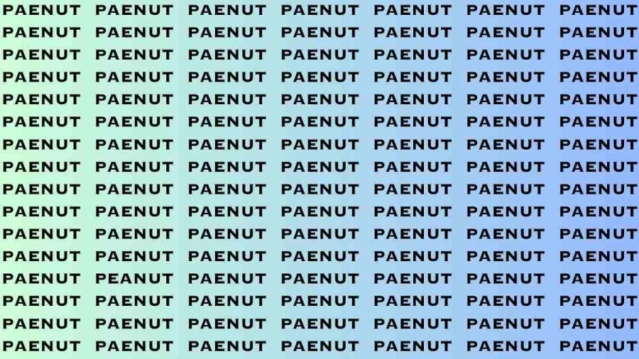 Brain Teaser: If you have Hawk Eyes Find the Word Peanut In 15 Secs