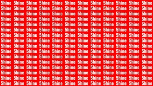 Brain Teaser: If you have Hawk Eyes Find the Word Shine In 15 Secs