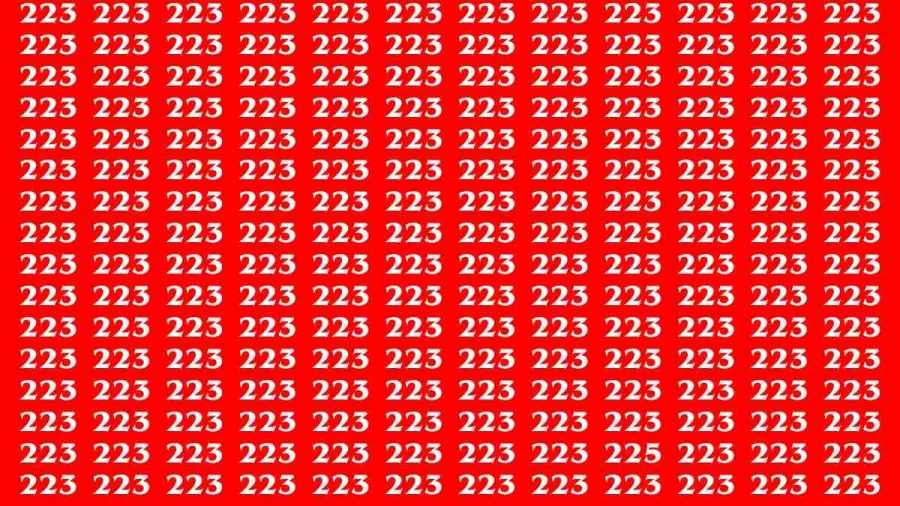 Brain Test: If you have Eagle Eyes Find the Number 225 in 15 Secs