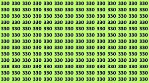 Brain Test: If you have Eagle Eyes Find the Number 338 in 15 Secs