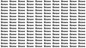 Brain Test: If you have Eagle Eyes Find the Word Prove among Brove in 13 Secs