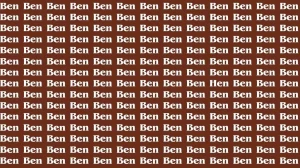 Brain Test: If you have Hawk Eyes Find the word Hen among Ben in 15 Secs