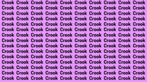 Brain Test: If you have Sharp Eyes Find the Word Brook among Crook in 15 Secs