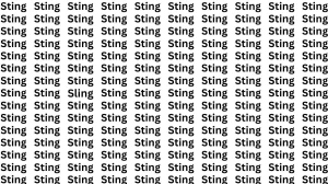 Brain Test: If you have Sharp Eyes Find the Word Sling among Sting in 20 Secs