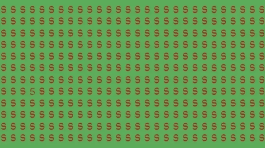 Can you find the 5 Among These Ss? Explanation and Solution to the Optical illusion