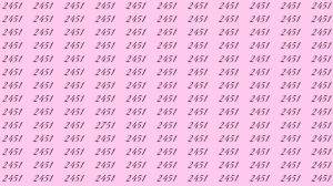 Can You Spot 2751 among 2451 in 9 Seconds? Explanation and Solution to the Optical Illusion