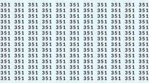 Can You Spot 361 among 351 in 5 Seconds? Explanation and Solution to the Optical Illusion