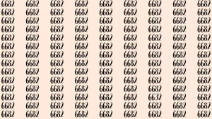 Can You Spot 6632 among 6682 in 12 Seconds? Explanation and Solution to the Optical Illusion