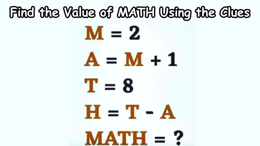 Find the Value of MATH Using the Clues - Brain Teaser IQ Test