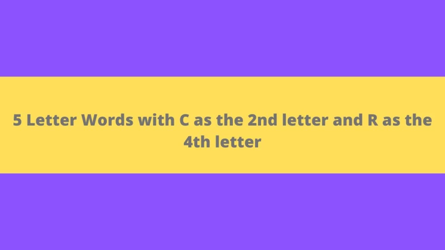 5 Letter Words with C as the 2nd letter and R as the 4th letter - Wordle Hint