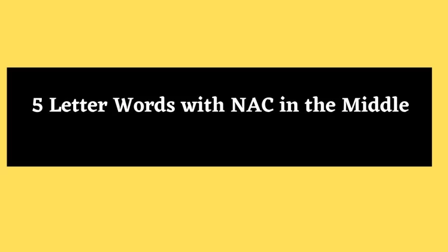 5 Letter Words with NAC in the Middle - Wordle Hint