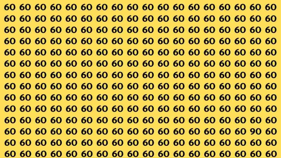 If you have Eagle Eyes Find the Number 90 in 15 Secs? Brain Test