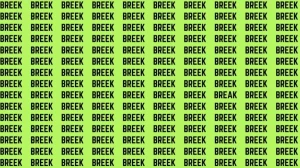 If you have Eagle Eyes Find the Word Break among Breek in 15 Secs | Observation Brain Test