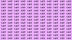 Observation Brain Teaser: If you have Keen Eyes Find the Number 141 among 147 in 15 Secs