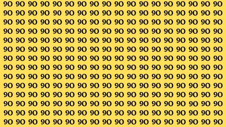 Observation Brain Test: If you have Eagle Eyes Find the number 90 in 10 Secs