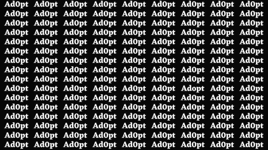 Observation Brain Test: If you have Eagle Eyes Find the Word Adopt in 15 Secs