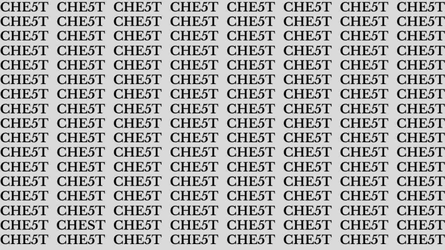 Observation Brain Test: If you have Eagle Eyes Find the Word Chest in 12 Secs