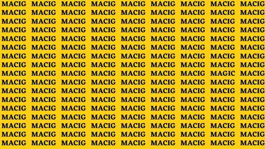 Observation Brain Test: If you have Eagle Eyes Find the Word Magic In 15 Secs