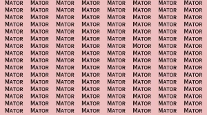 Observation Brain Test: If you have Eagle Eyes Find the Word Motor in 18 Secs