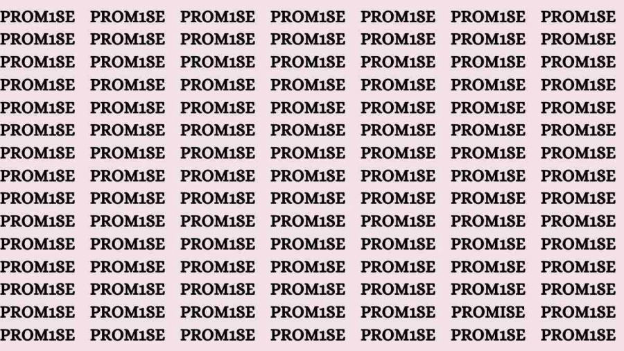 Observation Brain Test: If you have Eagle Eyes Find the Word Promise in 12 Secs