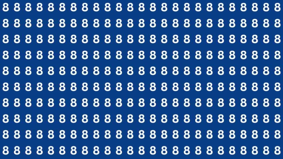 Observation Brain Test: If You Have Hawk Eyes Find 6 among the 8s within 20 Seconds?