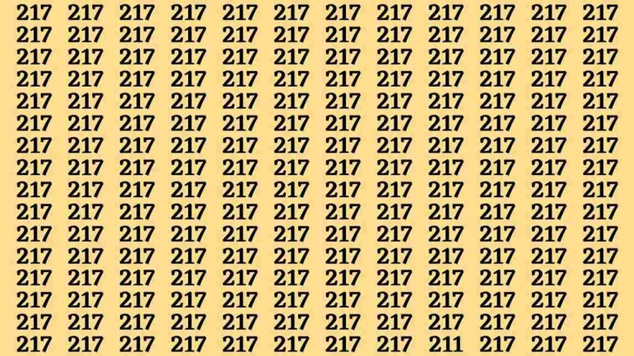 Observation Brain Test: If you have Hawk Eyes Find the Number 211 in 15 Secs