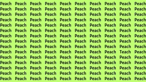 Observation Brain Test: If you have Hawk Eyes Find the Word Teach among Peach in 15 Secs