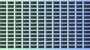 Observation Brain Test: If you have Keen Eyes Find the Number 3008 among 5008 in 15 Secs