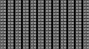 Observation Brain Test: If you have Keen Eyes Find the Number 3030 among 3230 in 15 Secs