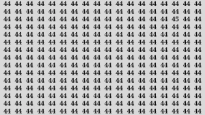 Observation Brain Test: If you have Keen Eyes Find the Number 45 among 44 in 15 Secs