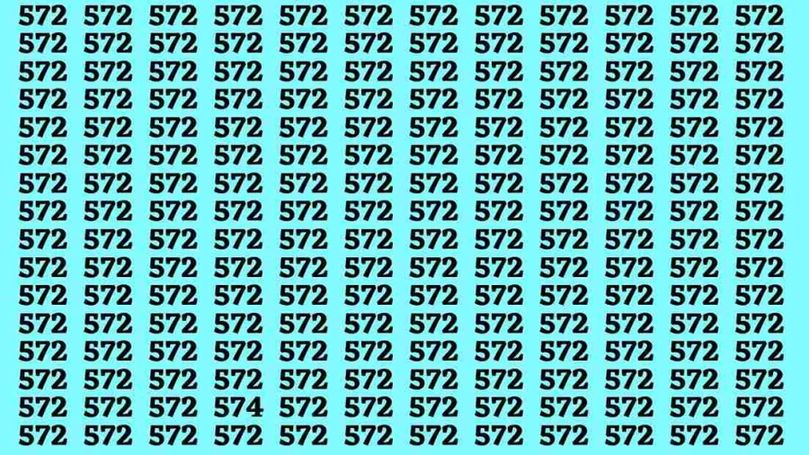 Observation Brain Test: If you have Keen Eyes Find the Number 574 among 572 in 15 Secs