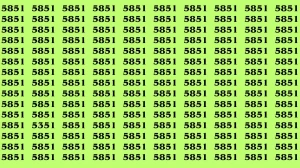 Observation Brain Test: If you have Sharp Eyes Find the Number 5351 among 5851 in 20 Secs