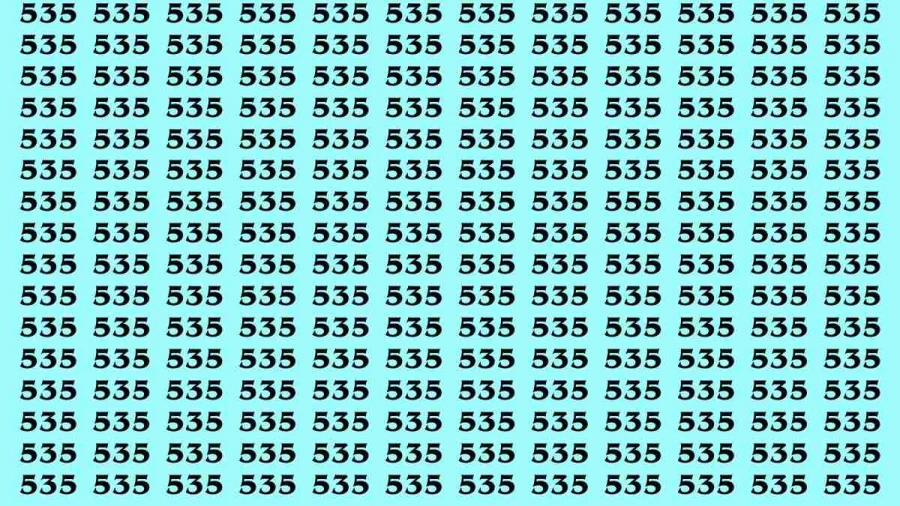 Observation Brain Test: If you have Sharp Eyes Find the Number 555 in 20 Secs