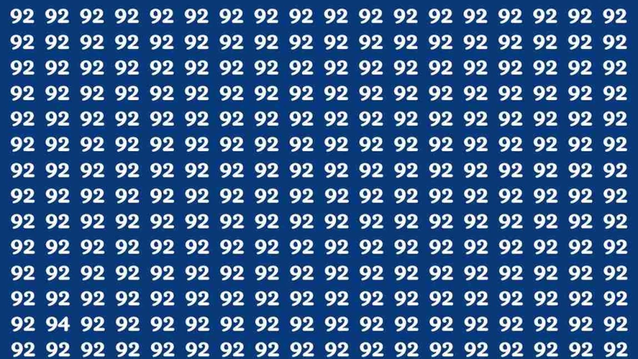 Observation Brain Test: If you have Sharp Eyes Find the number 94 in 20 Secs