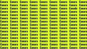 Observation Brain Test: If you have Sharp Eyes Find the Word Canada among Canara in 20 Secs