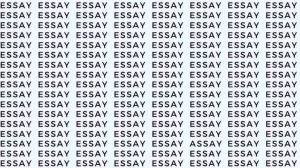 Observation Skill Test: If you have Eagle Eyes find the word Assay among Essay in 12 Secs