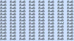 Observation Skill Test: If you have Eagle Eyes find the word Bridal among Bridle in 8 Secs