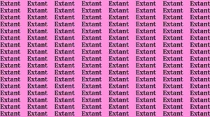 Observation Skill Test: If you have Eagle Eyes find the word Extent among Extant in 15 Secs