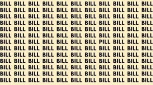 Observation Skill Test: If you have Hawk Eyes find the Word Pill among Bill in 20 Secs